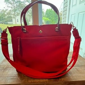 Kate Spade Jae Medium Nylon Satchel- Red